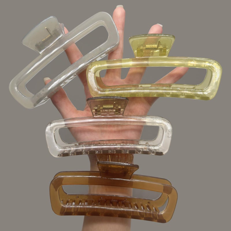 TEBIEKOY 5 Inch Extra Large Claw Clips for Women â€“ Rounded Unbreakable Jumbo Hair Clips for Thick Hair, Strong Hold Non-Slip XL Hair Accessories for Women & Teen Girls - Image 4