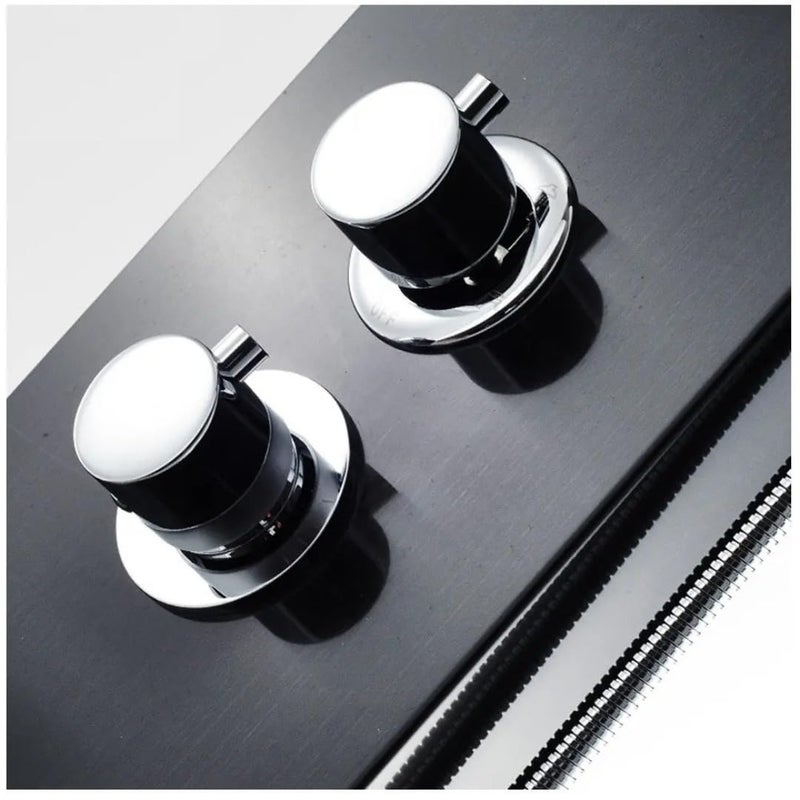 ZEECRY Shower Panel Stainless Steel 304 for Bathroom | 5 in 1 Rainfall Body Massage System | Matte Black Wall Mount Italian Luxury Shower Set - Image 3