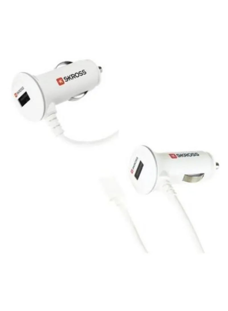 Skross Midget with Lighting Connector Usb Car Charger White