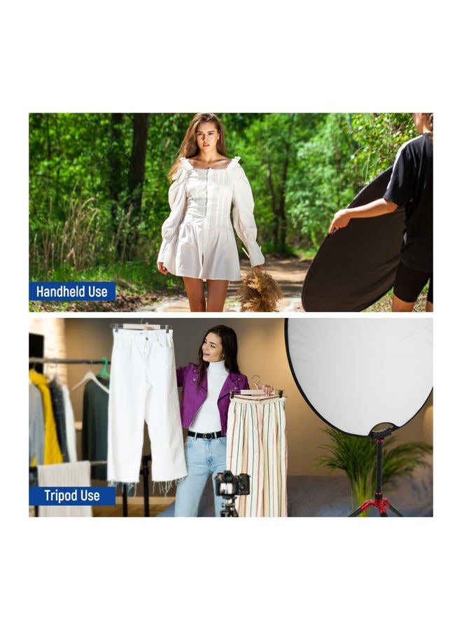 Neewer 80cm Light Reflector with Handle & 3/8" Thread, 5 in 1 Foldable Round Light Diffuser, Translucent/Silver/Gold/White/Black for Studio or Outdoor Photo Lighting, RF-110II - Image 4