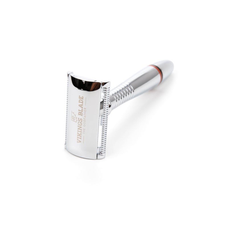 VIKINGS BLADE Double Edge Safety Razor for Men + 5 Swedish Steel Blades + Luxury Case. Classic 3-Piece. Reusable, Eco-Friendly (The Godfather) - Image 5