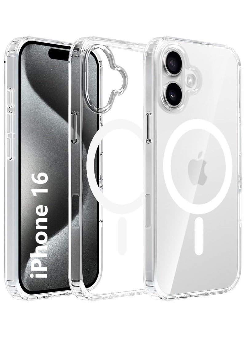 Generic Case Cover for iPhone 16 6.1 inch, Compatible with MagSafe, Scratch-Resistant Back, Anti-Scratch Clear Back Magnetic Phone Cover  - Image 1