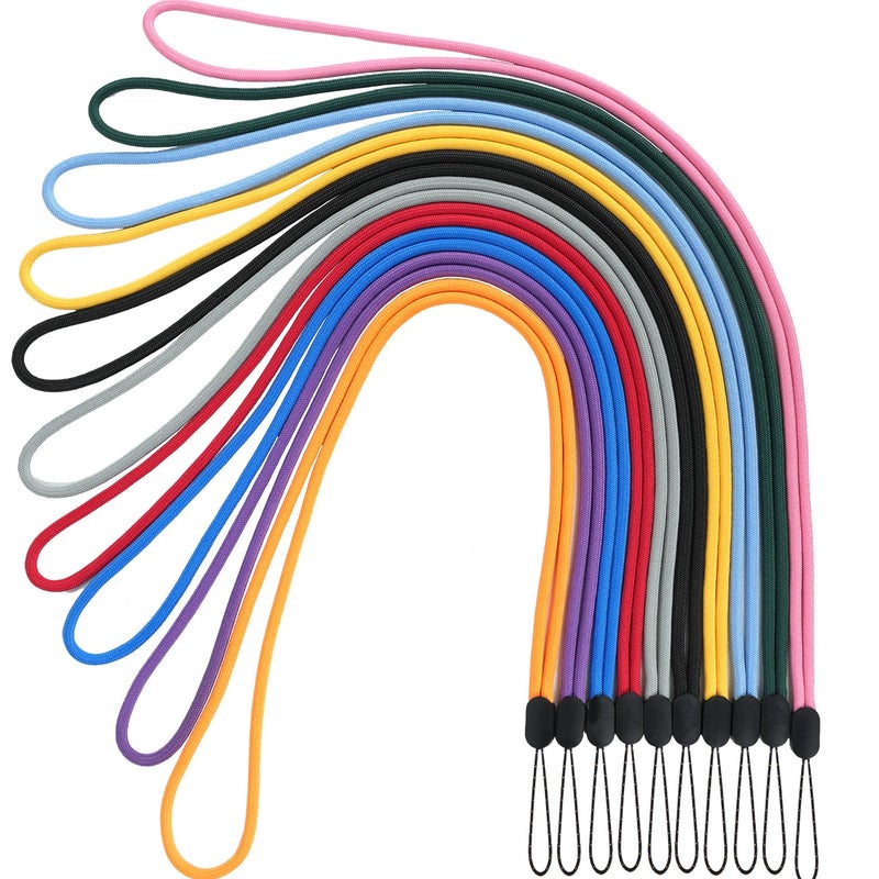 YOUOWO 10 Pack Lanyards Colored Neck Lanyard Straps For Pen Cellphone Whistles id Badges Holder Keys Office Name Badges ID Card (10 Colors - Combination 2) - Image 1