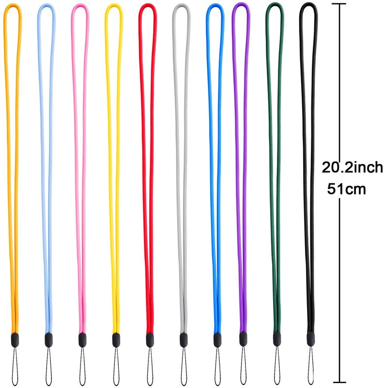 YOUOWO 10 Pack Lanyards Colored Neck Lanyard Straps For Pen Cellphone Whistles id Badges Holder Keys Office Name Badges ID Card (10 Colors - Combination 2) - Image 3