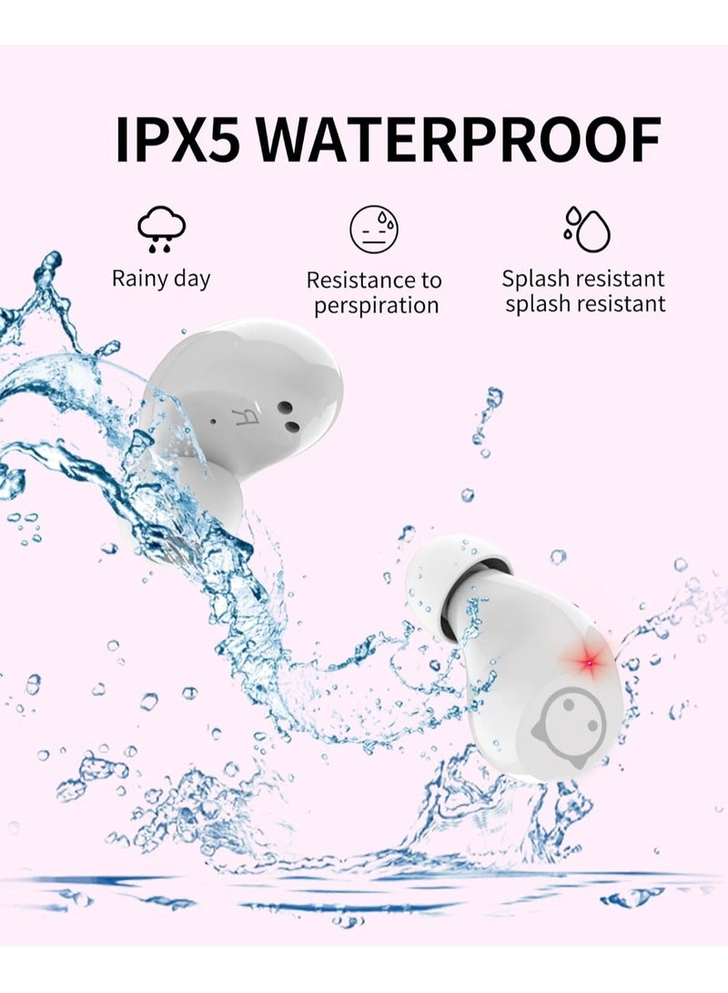 Wireless Earbuds Cartoon Wireless Bluetooth 5.0 Headset Built-in Mic Cute Cat Earbuds IPX5 Waterproof Headphones Wireless Sports Earphones HiFi Stereo Deep Bass for Lady Girls Home Office Sports - Image 5