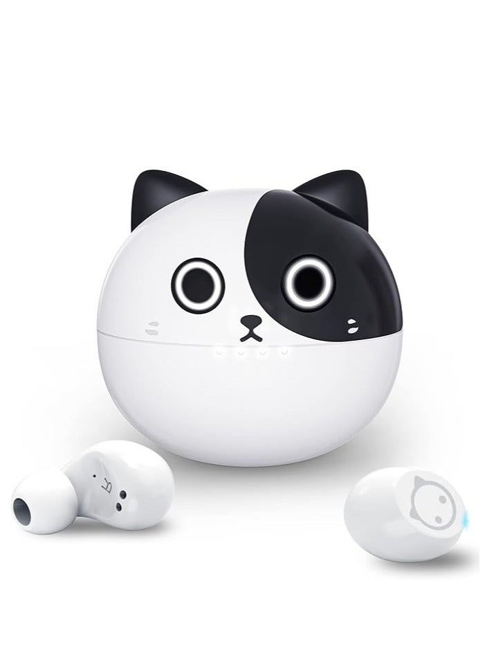 Wireless Earbuds Cartoon Wireless Bluetooth 5.0 Headset Built-in Mic Cute Cat Earbuds IPX5 Waterproof Headphones Wireless Sports Earphones HiFi Stereo Deep Bass for Lady Girls Home Office Sports - Image 2