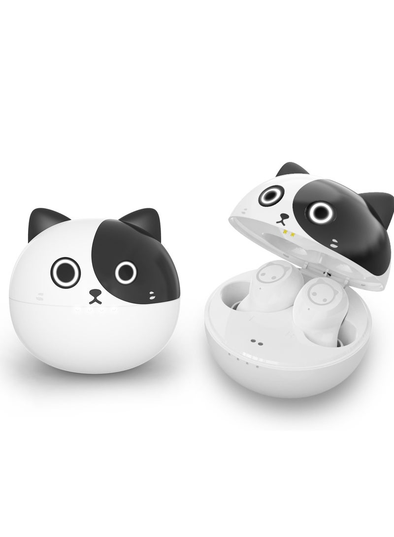 Wireless Earbuds Cartoon Wireless Bluetooth 5.0 Headset Built-in Mic Cute Cat Earbuds IPX5 Waterproof Headphones Wireless Sports Earphones HiFi Stereo Deep Bass for Lady Girls Home Office Sports - Image 1
