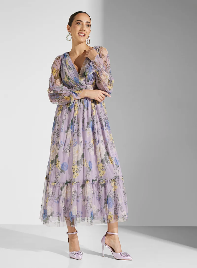 Anaya With Love Floral Chiffon Dress