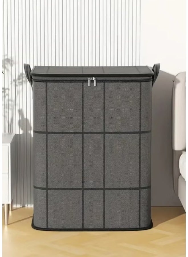 Hicomony Durable and Large Foldable Clothes Storage Bag - Washable Heavy-Duty Fabric for Storing and Transporting Clothes, Blankets, Quilts, and Toys with Sturdy Handle and Strong Zipper - Image 1