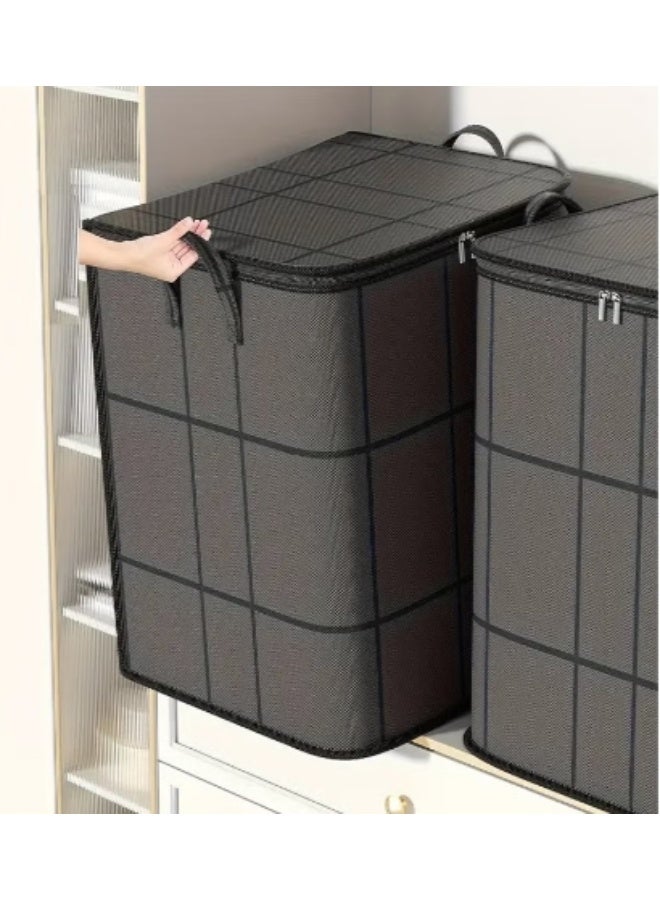 Hicomony Durable and Large Foldable Clothes Storage Bag - Washable Heavy-Duty Fabric for Storing and Transporting Clothes, Blankets, Quilts, and Toys with Sturdy Handle and Strong Zipper - Image 3