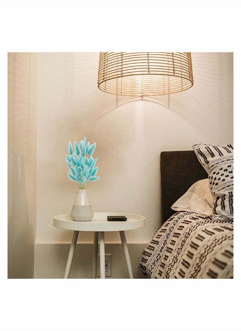 Natural Bunny Tails Dried Flowers, 70 Pcs Dried Lagurus Ovatus, Dried Pampas Grass Decor for Farmhouse Flower Arrangements Wedding Home Boho Party Decorations(Tiff Blue) - Image 3