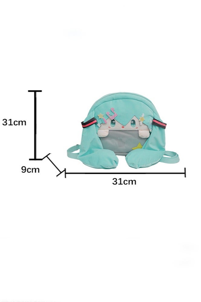 Cute girl plush bag backpack student campus backpack transparent crossbody bag - Image 4