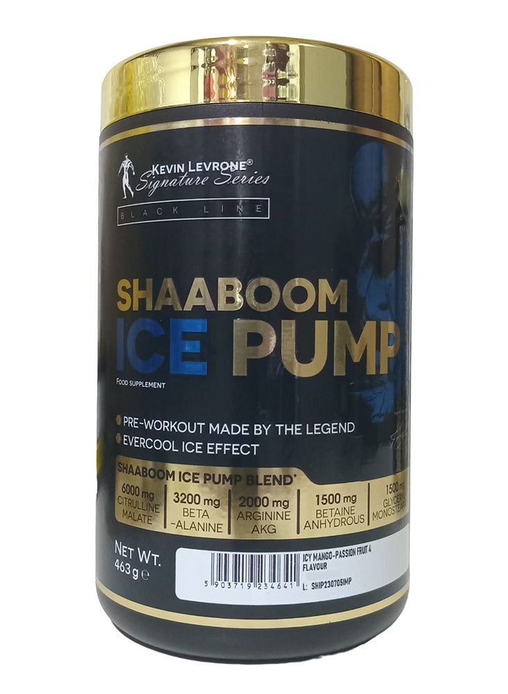 KEVIN LEVRONE Shaaboom Ice Pump Pre-Workout, 463 gm, 50 Servings, Icy Mango-Passion Fruit - Image 1