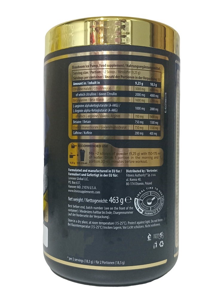 KEVIN LEVRONE Shaaboom Ice Pump Pre-Workout, 463 gm, 50 Servings, Icy Mango-Passion Fruit - Image 2