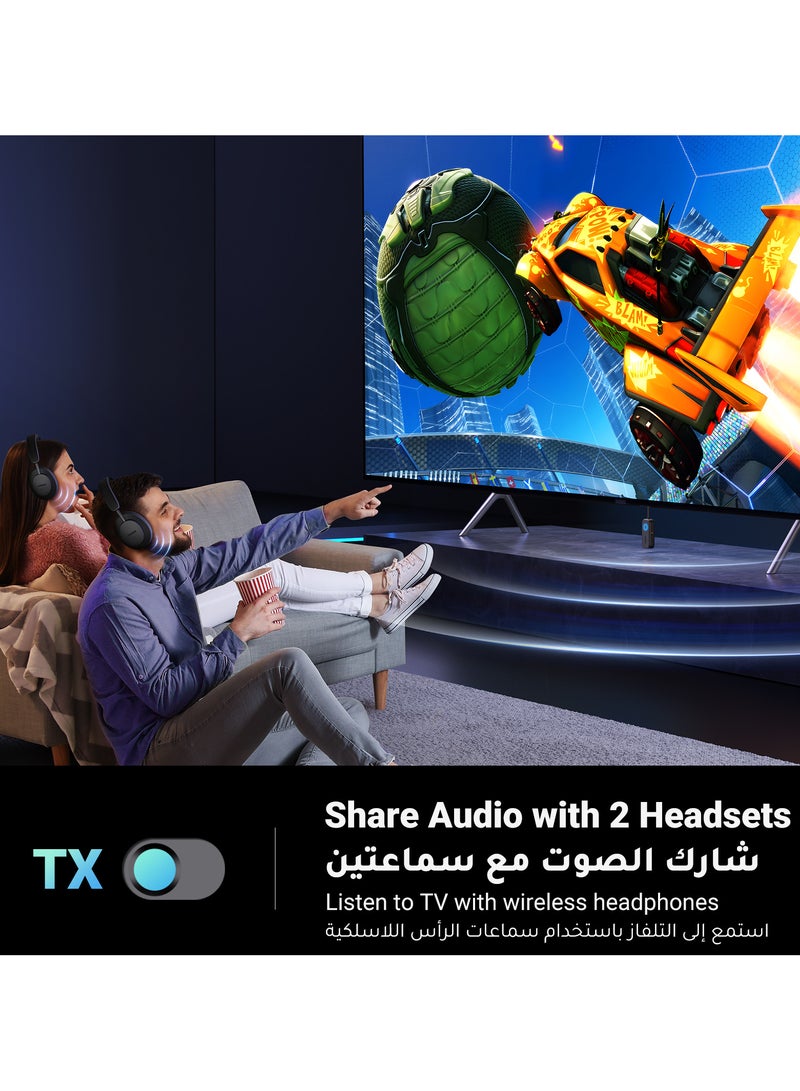 Ugreen Bluetooth Audio Adapter, Bluetooth 5.2 Transmitter & Receiver for TV/Airplane/Car/Bluetooth Headphones/Speaker, 3.5mm Jack Aux, 28H+ Long work Time, Dual Connection, Low Latency for Flight, Travel - Image 5