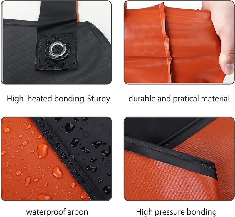 Jaspfct Waterproof Rubber Apron-43 Vinyl Waterproof Apron, Chemical Resistant Work Apron for Dishwashing,Dog Grooming,Cleaning,Butcher MD006-Black - Image 4