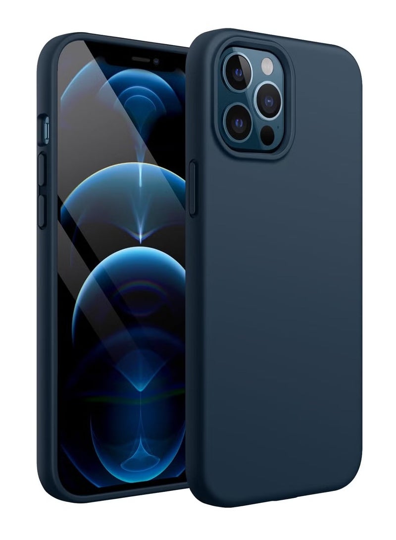 DUSALA iPhone 12 Pro Max Case, Liquid Silicone Phone Case for iPhone 12 Pro Max 6.7 Inch, Colorful Silky-Soft Protective Cover (Blue) - Image 1