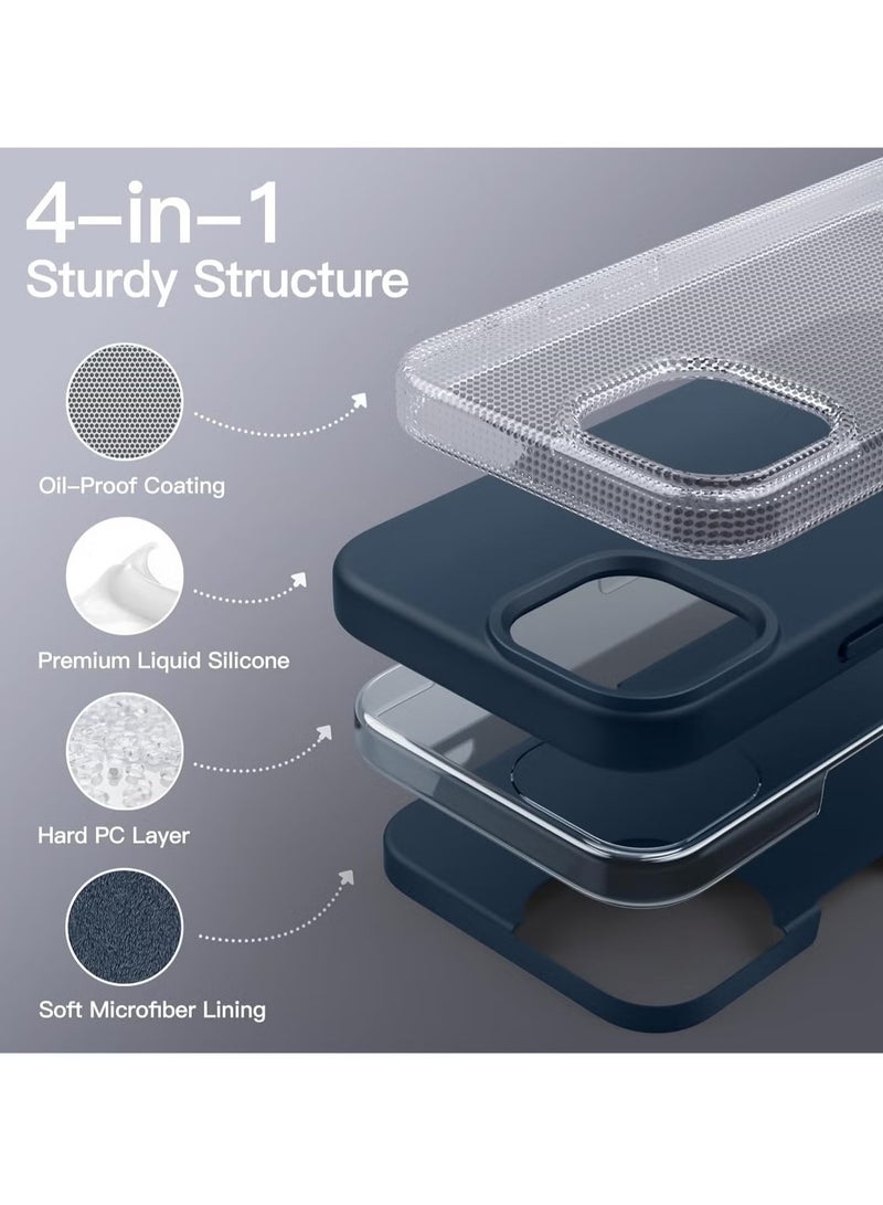 DUSALA iPhone 12 Pro Max Case, Liquid Silicone Phone Case for iPhone 12 Pro Max 6.7 Inch, Colorful Silky-Soft Protective Cover (Blue) - Image 5