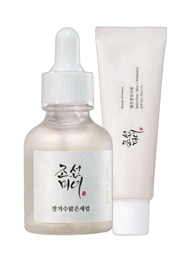 Beauty of Joseon Relief Sun Rice + Probiotics Sunscreen for face moisturizing sunblock with SPF 50 PA++++  50ml + Glow Deep Serum Rice Alpha-Arbutin 30ml  - Image 1