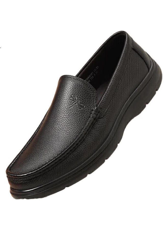 Red Dragonfly Men'S Cowhide Slip-On Casual Business Leather Shoes Soft Bottom Men'S Dad Shoes Wta30612 Black Size 42 - Image 3