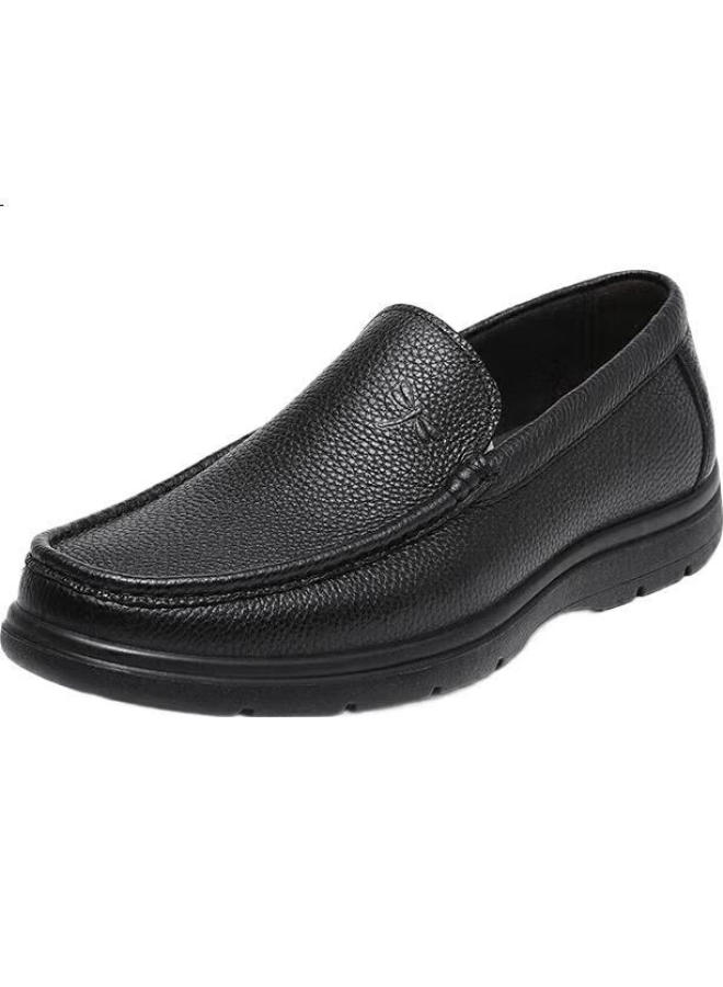 Red Dragonfly Men'S Cowhide Slip-On Casual Business Leather Shoes Soft Bottom Men'S Dad Shoes Wta30612 Black Size 42 - Image 2