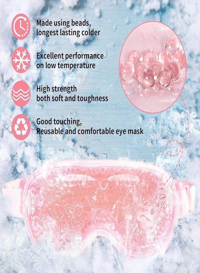 ORBITORA Cooling Ice Gel Eye Mask-Reusable Eye Masks, Sleeping Mask With Plush Backing For Headache, Puffiness, Allergies, Migraine, Stress Relief (Multi) - Image 2