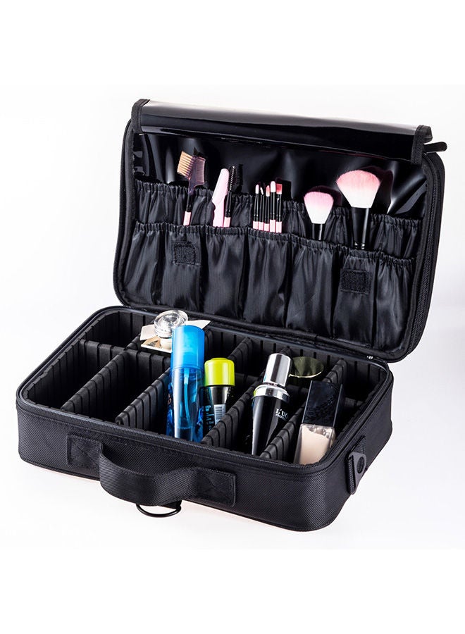 NIBEMINENT Professional Cosmetic Storage Bag Black - Image 4