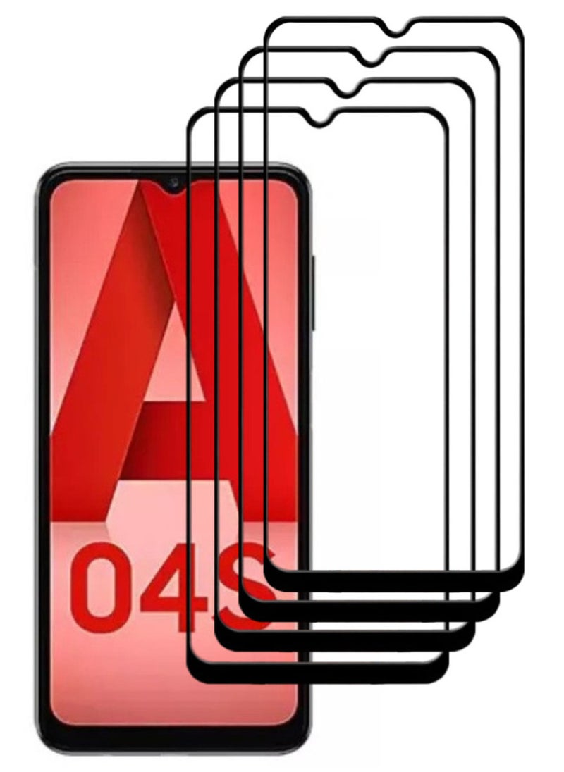 ACLIX 4 Pieces Antistatic ESD Dustproof Premium Quality High Definition Tempered Glass Screen Protector Designed For Samsung Galaxy A04s - Image 1
