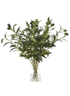 SYOSI Faux Olive Branches for Vases, Olive Tree Branches with Lifelike Olives, Artificial Greenery Stems Decor, for Indoor Outside DIY-Wreath Decor, for Centerpieces Floral Arrangements Vases (3Pcs, 48 cm)  - Image 1