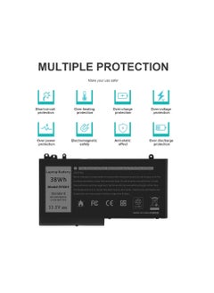 Terabyte RYXXH Laptop Battery Compatible with DELL Latitude E5250 P25S001 Latitude E5450 E5550 DELL Latitude 3150 P21T001 Series Notebook 09P4D2 9P4D2 0YD8XC R5MD0 5TFCY VVXTW VY9ND 38Wh 11.1V  - Image 5