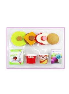 AL QADAH Fast Food Pretend Play Toy Set 8pcs Multicolor Imaginative Culinary Adventures for Little Chefs Ages 3+  - Image 1