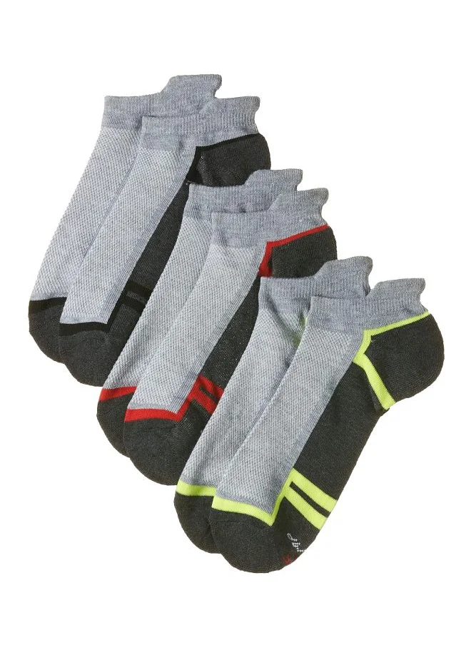 هينز Hanes Men 309Xt3 Performance Heel Shield Socks Pack Of 3 Size 6 12 Grey Multicolour Grey Multicolour L