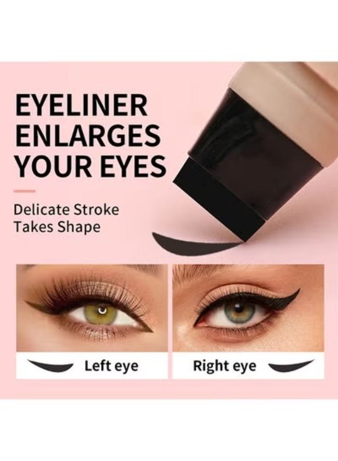 SHEDOES Aelln Precision Eyeliner Stamp, Precision Eyeliner Stamp, Double Head Liquid Eyeliners Stamps Pens with Smudge-Proof, Easy to Use Eyeliners Stamps for Women (Black) - Image 3