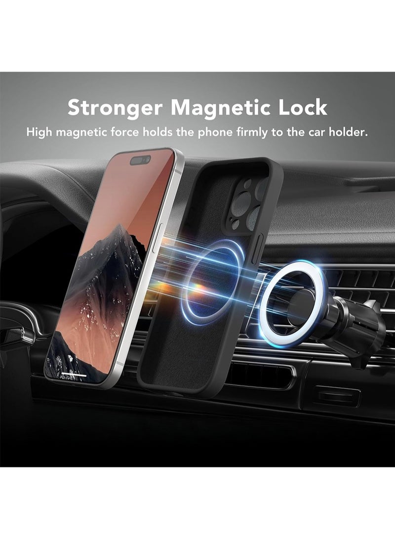 WRISTWISE Case Cover for iPhone 12 Pro Max, Compatible with MagSafe, [Full Camera Protection][1 Screen Protector] Silicone Shockproof Protective Phone Case for iPhone 12 Pro Max 6.7", Black - Image 3