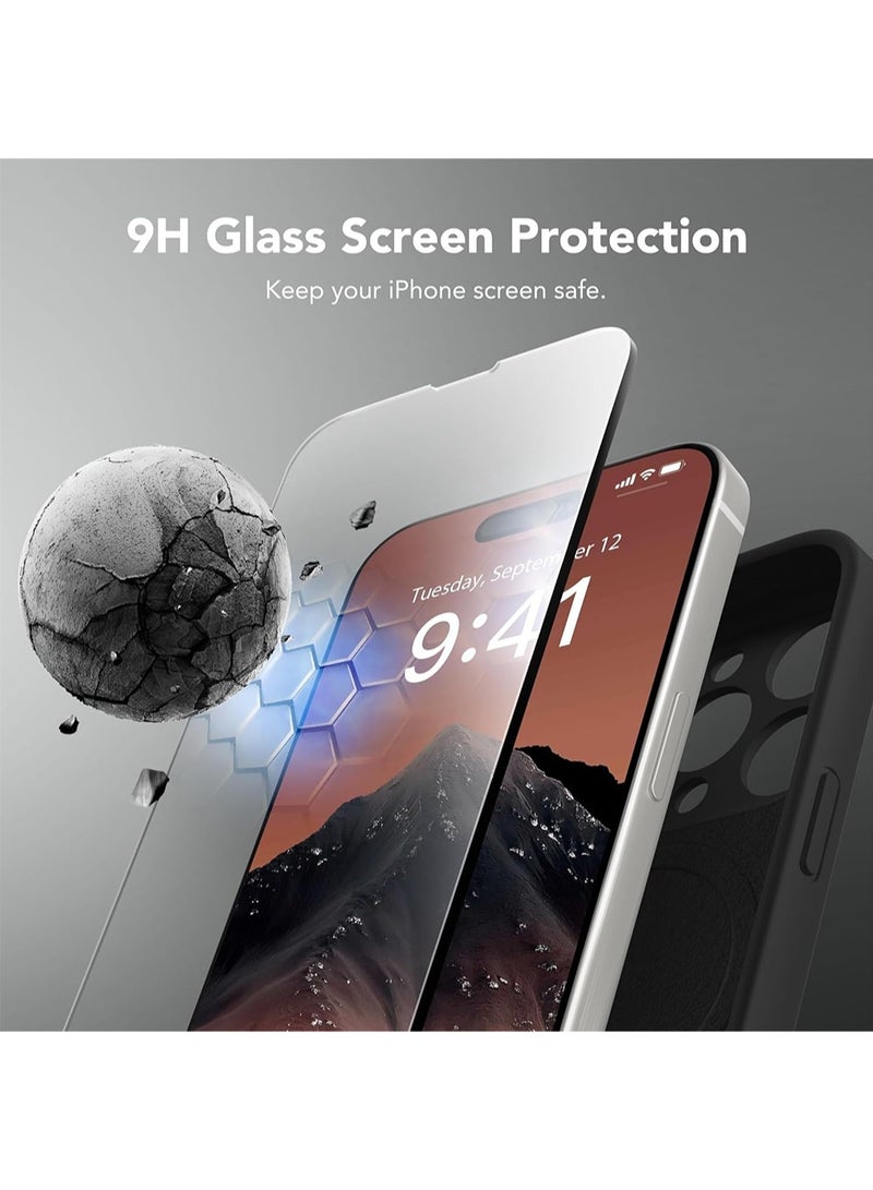 WRISTWISE Case Cover for iPhone 12 Pro Max, Compatible with MagSafe, [Full Camera Protection][1 Screen Protector] Silicone Shockproof Protective Phone Case for iPhone 12 Pro Max 6.7", Black - Image 4