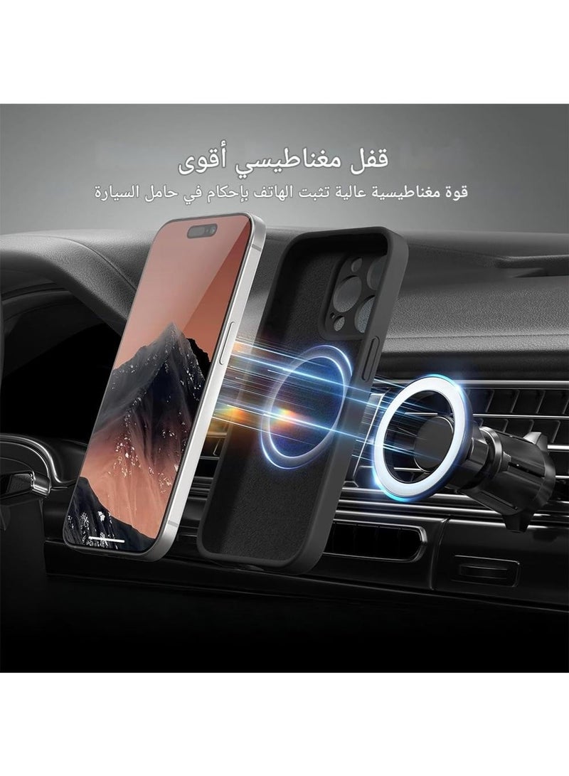 WRISTWISE Case Cover for iPhone 12 Pro Max, Compatible with MagSafe, [Full Camera Protection][1 Screen Protector] Silicone Shockproof Protective Phone Case for iPhone 12 Pro Max 6.7", Black - Image 3