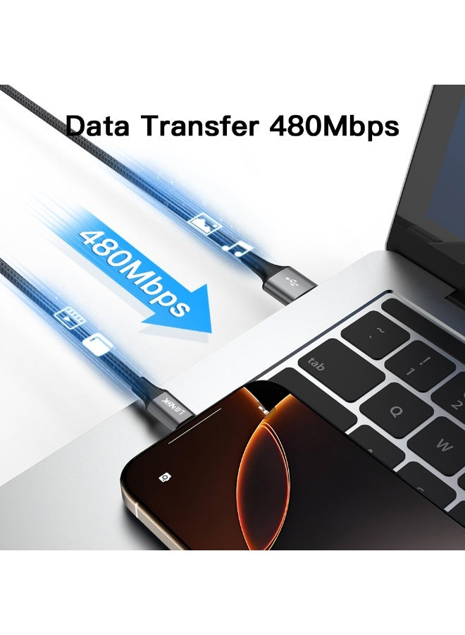 LENOK USB A to USB C Cable, Car Carplay Cable USB A to Type C Cable Fast Charging Braided USB C Cord for iPhone 17 & 16, Galaxy S25, Pixel 10, iPad Pro, Airpods Pro, Switch & More - Image 4