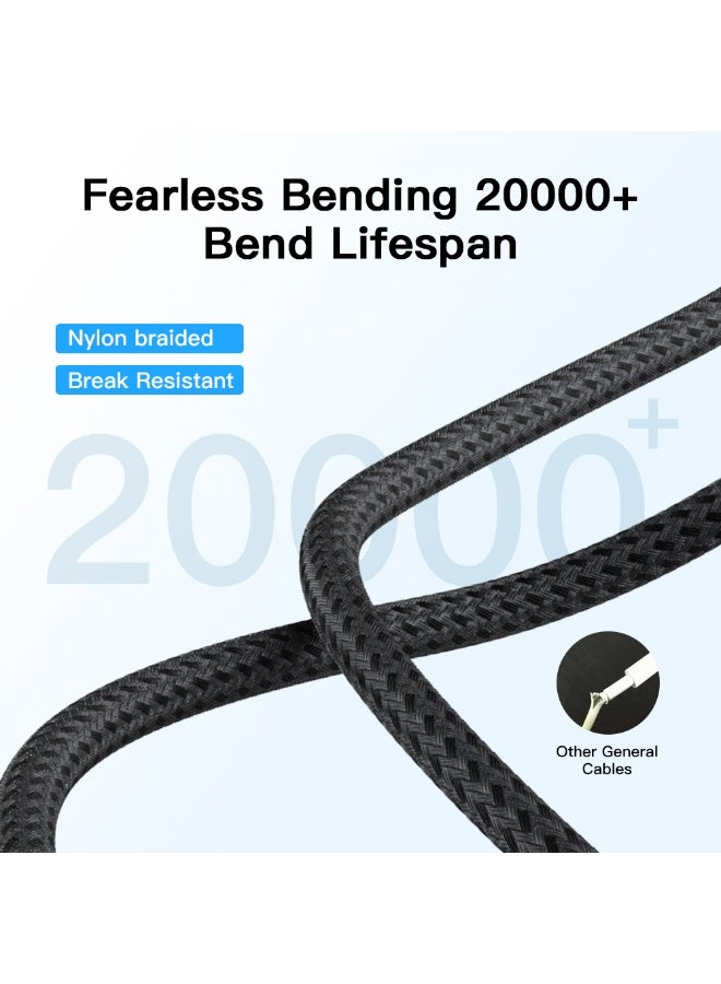 LENOK USB A to USB C Cable, Car Carplay Cable USB A to Type C Cable Fast Charging Braided USB C Cord for iPhone 17 & 16, Galaxy S25, Pixel 10, iPad Pro, Airpods Pro, Switch & More - Image 5