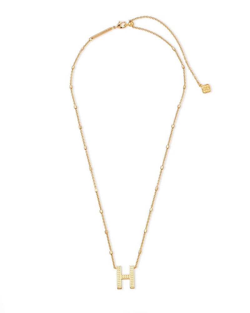 Kendra Scott Letter H Pendant Necklace for Women, Fashion Jewelry, 14k Gold-Plated Brass, Gold Metal, Letter H - Image 2