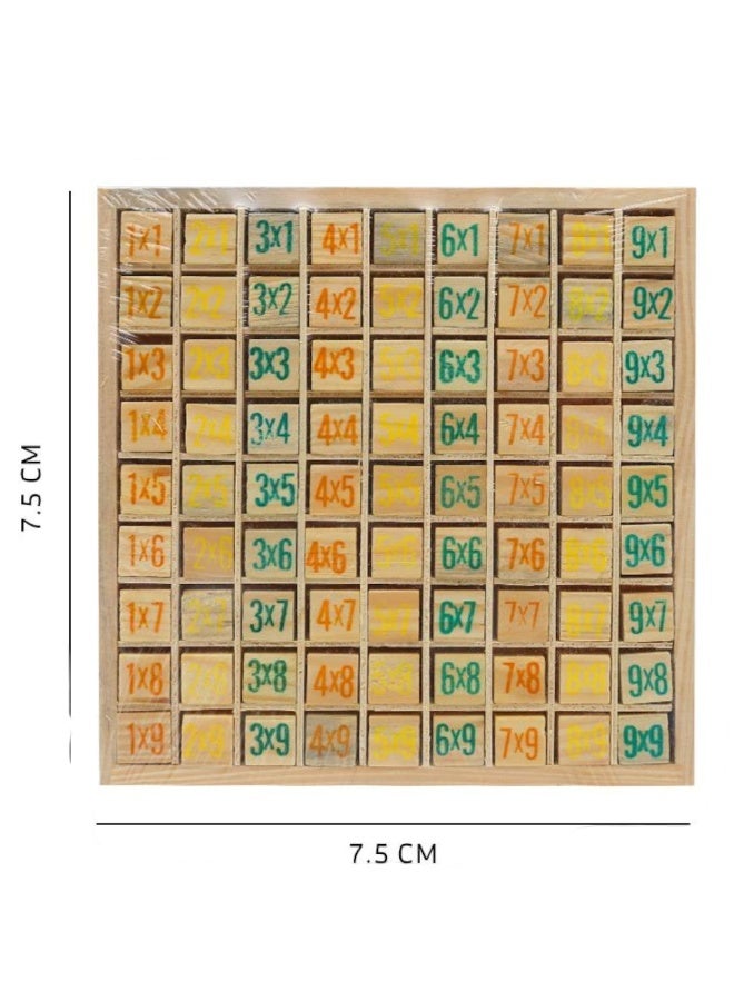 Toy Box Educational Wooden Math Toy Small Multiplication Game Preschool Toy for Kids - Image 2