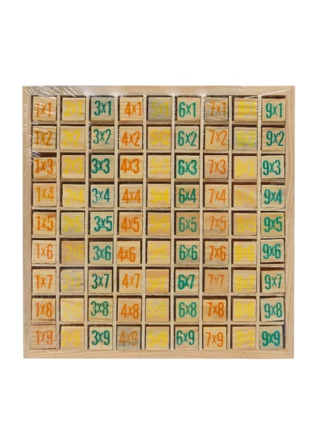 Toy Box Educational Wooden Math Toy Small Multiplication Game Preschool Toy for Kids - Image 1