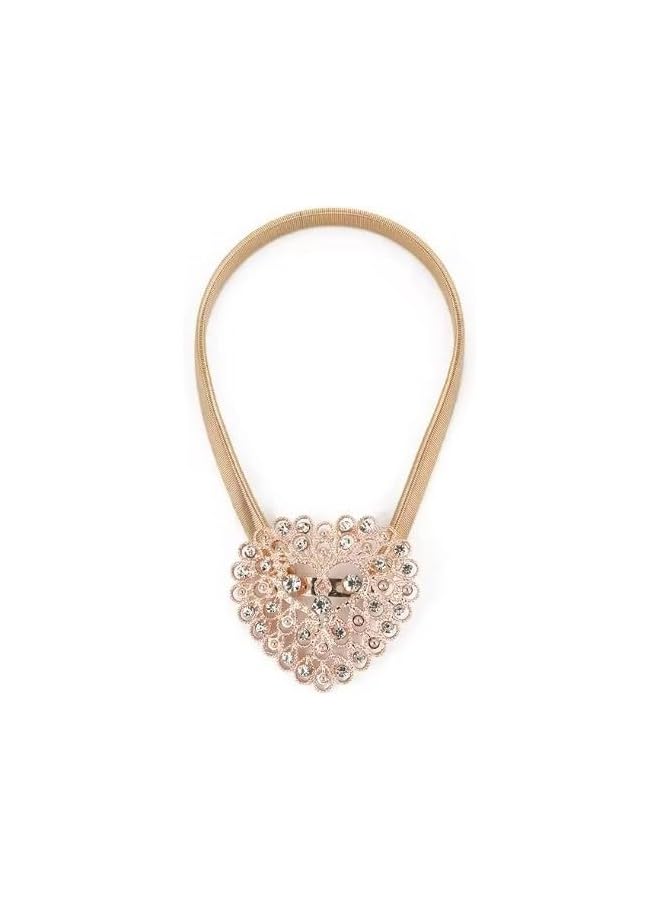 The Bros Curtain Tie Heart Shape Rhinestone  - Image 1