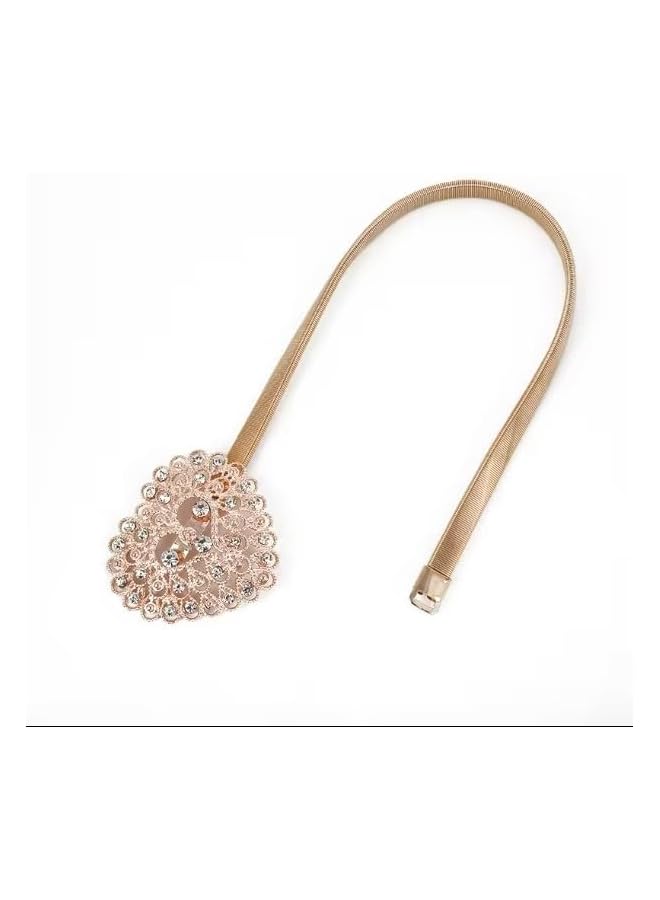 The Bros Curtain Tie Heart Shape Rhinestone  - Image 3