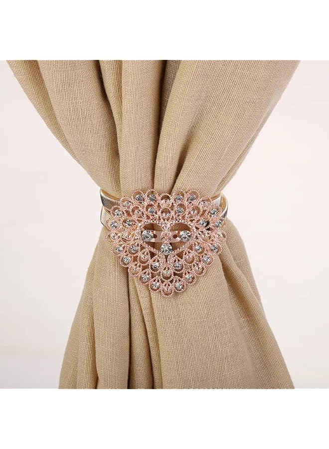 The Bros Curtain Tie Heart Shape Rhinestone  - Image 2