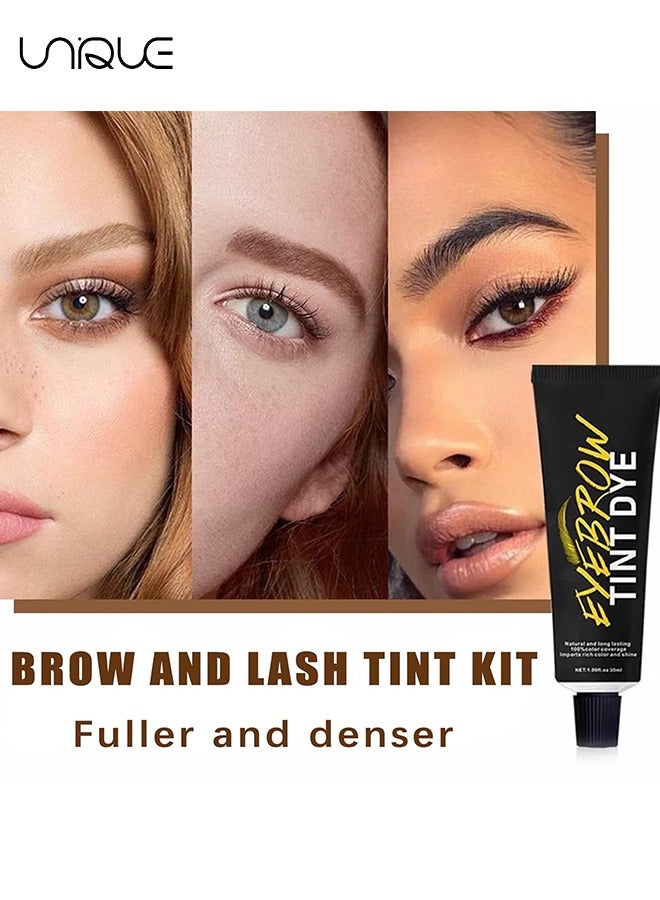 Unique Instant Eyebrow Tint, Professional Semi Permanent Eyebrow Dye Kit, Natural Gentle Formula Eyebrow Tint Suitable for Salon and Home Use, Lasts for 4 6 WeeksBlack - Image 5