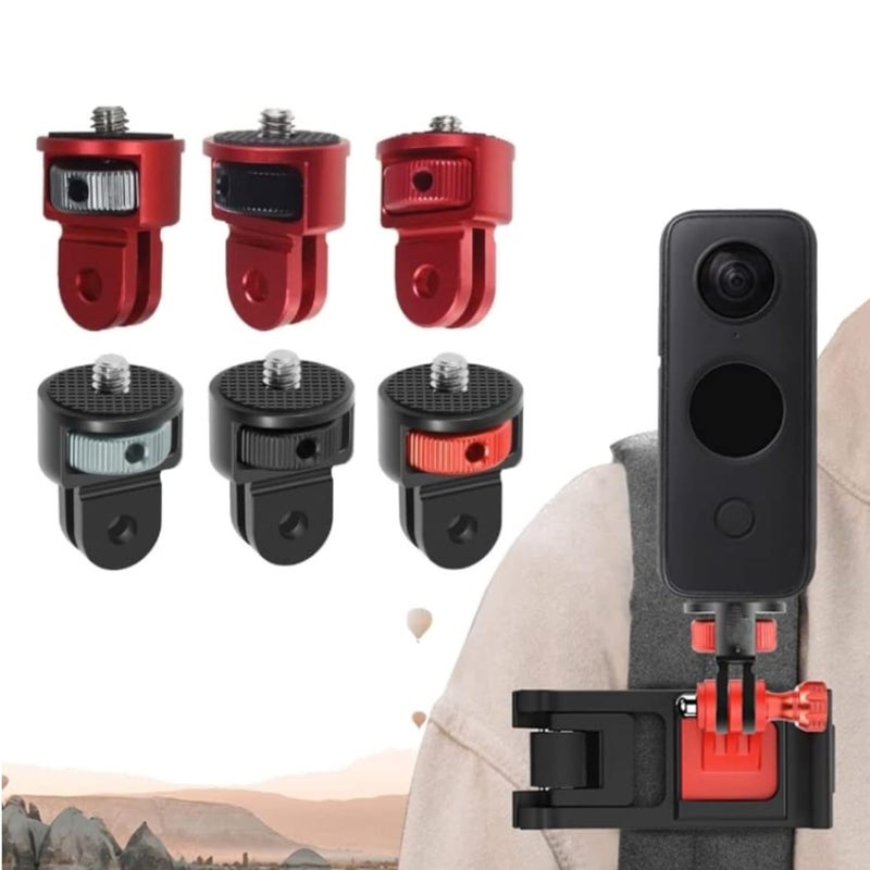 ELFOG Aluminum Alloy 1/4 inch Screw Tripod Adapter 360 Rotating Mount Holder Compatiable for Go Pro 11 10 9 Insta-360 One X3 X2 Camera Accessories - Image 5