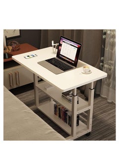 Home Office Desk, Height Adjustable Laptop Table with Shelf, Portable Small Computer Desk with Rolling Wheel, Modern Side Table for Work Study Reading,Stable and Durable, 80 * 40 * 60-90cm. (white) - pzsku/Z3F67E4BC2BB3341FC2E1Z/45/_/1726718617/0f543595-b93e-4b90-ab7f-e2416a9fbc1a