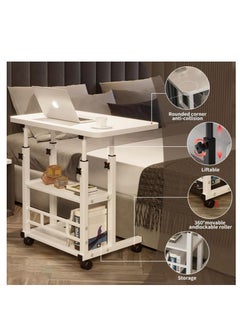 Home Office Desk, Height Adjustable Laptop Table with Shelf, Portable Small Computer Desk with Rolling Wheel, Modern Side Table for Work Study Reading,Stable and Durable, 80 * 40 * 60-90cm. (white) - pzsku/Z3F67E4BC2BB3341FC2E1Z/45/_/1726724587/9b4f61d1-a856-4df9-b6d9-ae9787d9f0a3