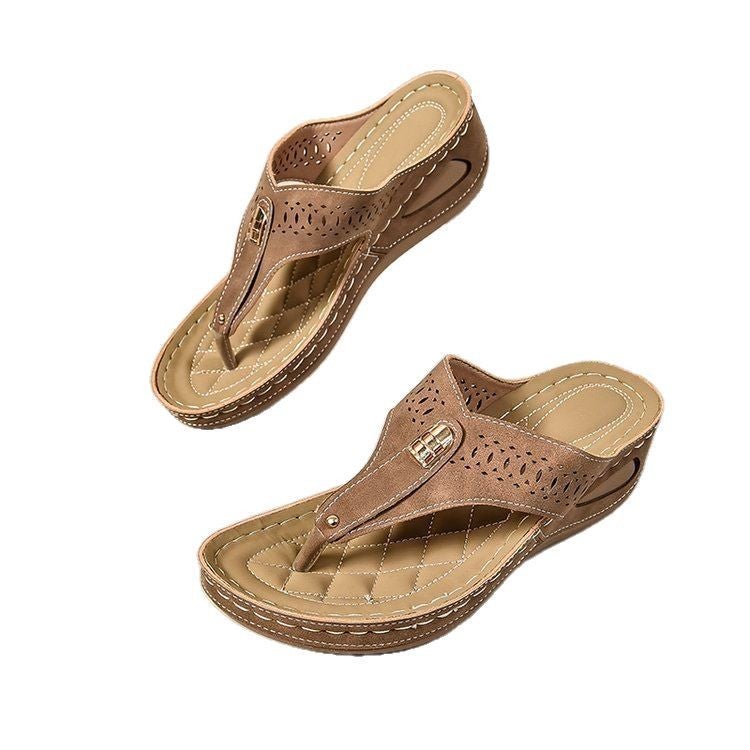 Wedge Women'S Sandals Wish New 43 Plus Size Toe Drag Women'S Shoes 2024 Beach Shoes - Image 2