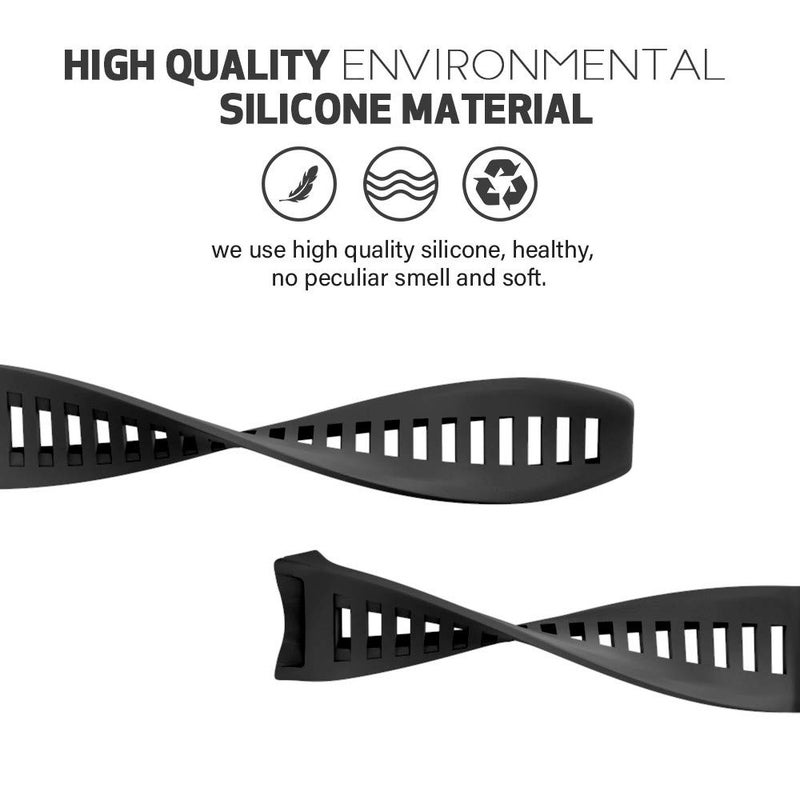 ANCOOL for Garmin Instinct Watch Bands,Soft Silicone Straps for Garmin Instinct Replacement Bands Compatible with Instinct 2/Instinct Solar/Esports/Tactical(Black) - Image 3